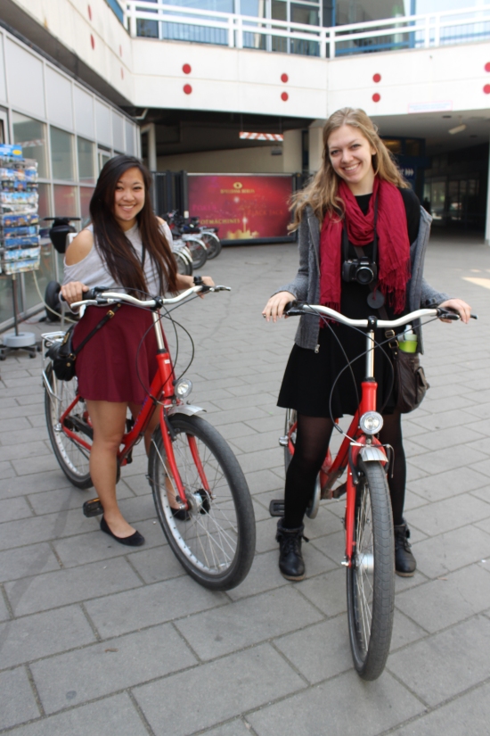 Annalisa and Sarah with their bikes